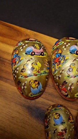 1950's Papier Mache Set 3 Vintage Nesting Easter Egg Candy Container Box Featuring Flowers Bunny Rabbits Chicks - Made in West Germany - Etsy