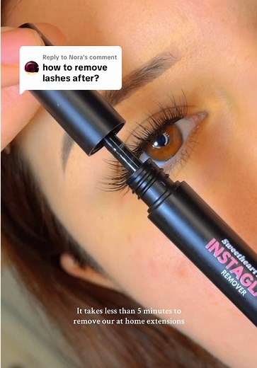 Replying to @Nora The best part about doing your own lashes at home is you can also remove them at home! No appointment needed. Get wispy hybrid lashes that last all week with our at-home extension kits. Link in bio or visit www.sweetheartlashes.com💕#wispylashextensions#diylashextensions#makeuptutorials