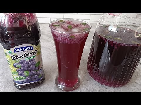 Blue berry crush juice | Mala's blueberry crush juice recipe | How to use blueberry crush | juice