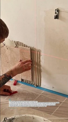 Perfect Tile Alignment Trick Using Laser Level! #construction #tiling #tools