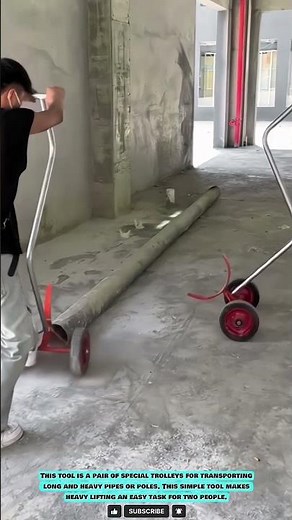 Practical Special Trolley for Transporting Long Pipes #innovationtools