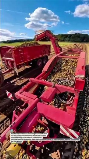 High-Speed Onion Harvester Loading Tons in Minutes! #FarmTech #OnionHarvest #AgriMachines
