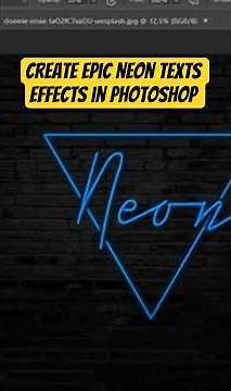 Create Epic Neon Text in Photoshop in 2 mins!