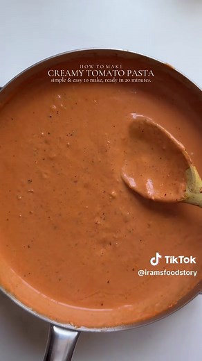 Creamy tomato pasta. Ingredients: - 250g pasta of choice - 3 tbsp butter - 2 tbsp oil - 2 tbsp freshly minced garlic - 1/2 onion, thinly diced - 4 tbsp tomato paste - 1 1/2 cup unsweetened heavy cream - 1 cup cheddar cheese - 1/2 cup freshly grated parmesan cheese - Salt to taste - 1 tsp black pepper - 1 tbsp garlic powder - 1 tsp red chili flakes -1/2 tsp smoked paprika -1 tsp Italian seasoning - 1 tbsp chopped parsley, for garnish - 1/2 cup reserved pasta water Method: 1. Cook pasta according 