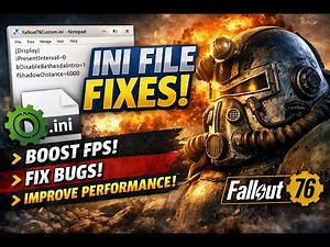 FIX Fallout 76 Performance, Best INI File Tweaks for More FPS