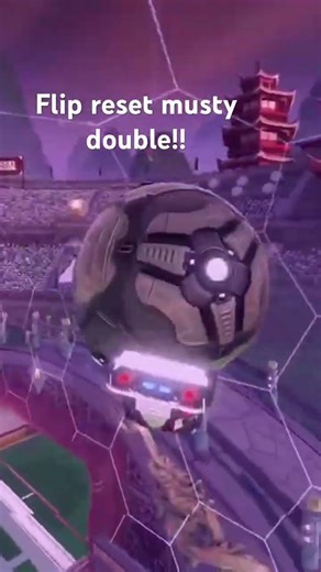 Flip reset musty double!!!! #rocketleague