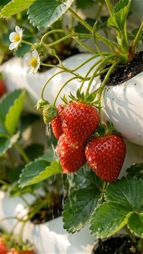 PVC Pipes to Vertical Strawberry Wall 🍓 | Backyard DIY Transformation @RenovationIdeasofficial