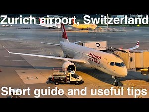 Zurich airport in Switzerland🇨🇭 Short guide and useful tips . 4K video