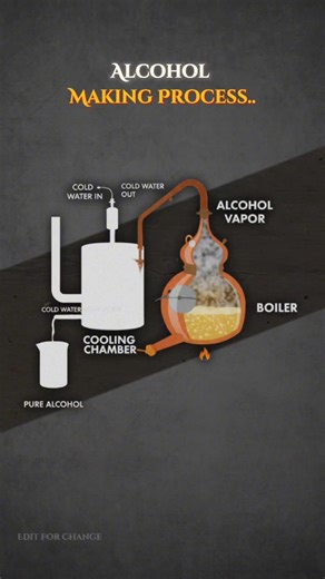 How Alcohol Becomes Stronger | Distillation Process Explained #shorts