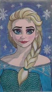 Elsa Drawing Tutorial | Disney’s Frozen #art #disneyprincess #frozen ❄️