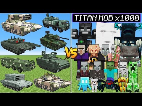 What Superb Warfare New Vehicles Can Defeat The Most Titan Mob Army in Minecraft?