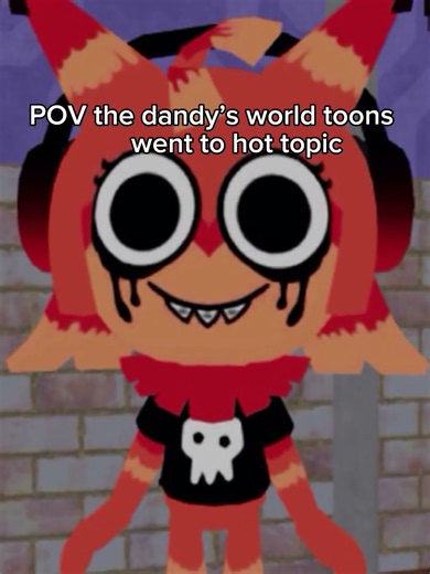 POV the toons went to hot topic #viral #dandysworld #hottopic #emo #roblox