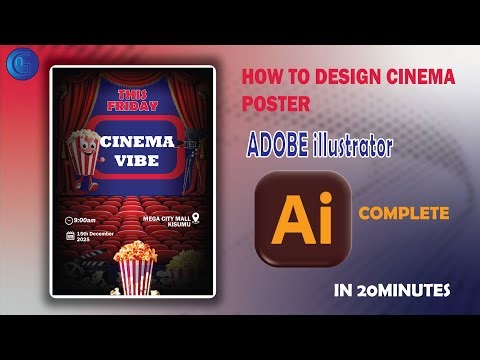 How to Design a Cinema Poster in Adobe Illustrator | Complete in less than 20 Minutes
