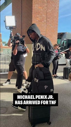 Michael Penix Jr. on the scene at Lambeau Field for Thursday Night Football #nfl #atlanta