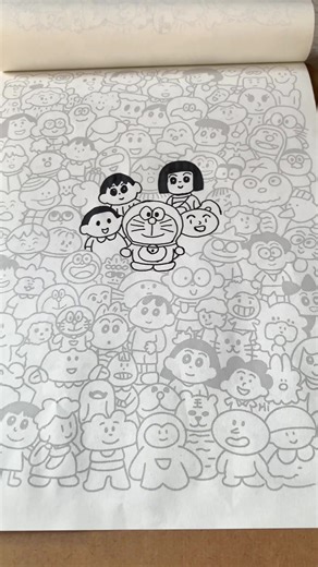 Tracing a ‘Doraemon’ for today #arttherapy #tracing #tracingbooks #drawwithme #doraemon