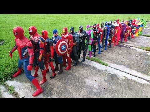 AVENGERS ACTION FIGURE COLLECTION | SPIDERMAN, HULK, IRONMAN, VENOM, CAPTAIN AMERICA, BATMAN #107