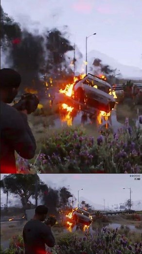 GTA 6 overhaul of fire and explosion physics powered by the RAGE 9 engine #gta5 #gta6