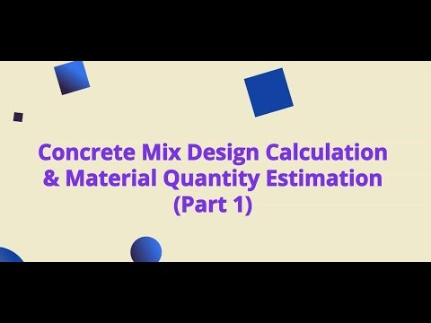Concrete Mix Design Calculation & Material Quantity Estimation(Part 1)-C2