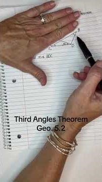 Third Angles Theorem Geo. 5.2 #thirdanglestheorem #geometry