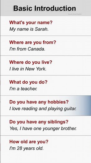 English Speaking Practice | Simple Introduction Dialogue #learnenglish