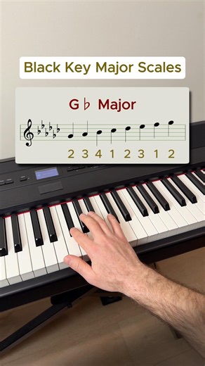 Black Key Major Scales on Piano🎹 #pianolesson #pianotutorial #learnpiano #pianopractice