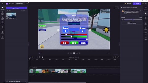 Recorded videos have audio when played but not in clipchamp or after being exported