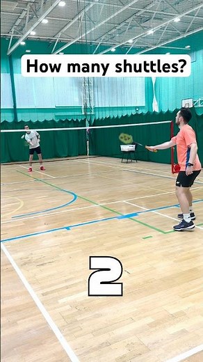 How many badminton shuttles can we keep up?