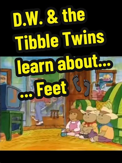 #arthur D.W. and the Tibble Twins learn about... Feet 👣 from Mary Moo Cow #PBS #90skids #FYP #cartoon