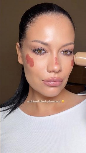 Sun-kissed blush placement #makeup #softglamlook #makeupartist #makeuptutorial #rhode #beauty