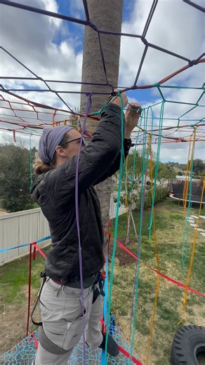 46K views · 956 reactions | Happy Saturday! Kane is headed back to Texas as we gear up to film the online course for the next 2 weeks. If you’re interested in learning how to make a Treenet you can click the link in our bio to be added to our email list. #treenet #treehouse #onlinecourse #getoutside #handmade #rope #art #paracord550 #love #instagood | Treenet Collective | Facebook