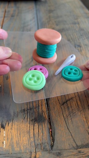 DIY Fondant Thread Spool and Button Cake Toppers