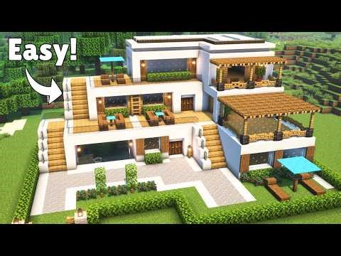 Minecraft Modern House Build Tutorial