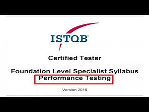 ISTQB | Performance Testing Syllabus | Chapter 1: Basic Concepts | By Asser Gameel