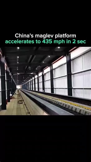 EPIC on Instagram: "Last_wealth You're witnessing China's "T-Flight" hyperloop prototype accelerate a one-ton vehicle from zero to 435 mph in two seconds. Target speed: 621 mph--faster than commercial iets, on the ground. The pod floats on magnetic fields to eliminate friction. A linear synchronous motor-essentially an unwrappeo electric motor stretched along the track-creates a traveling magnetic field that propels it forward This is still a test platform Prototype speeds don't guarantee operat