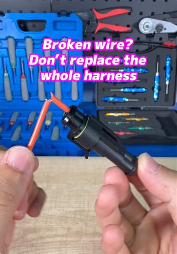 How to repair a broken AMP connector car wire? #wiring #automobile #electrical #fyp #diy