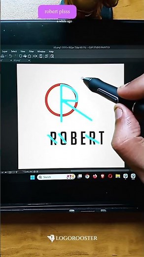 Robert Professional Name Logo Design 🔥 | Procreate Lettering Logo Process #logo #namelogo #procreate