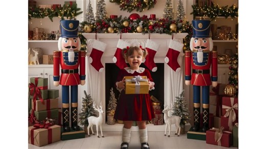 Christmas Digital Backdrop for Portrait Photography, Picture Overlay With Nutcrackers (PNG) - Etsy