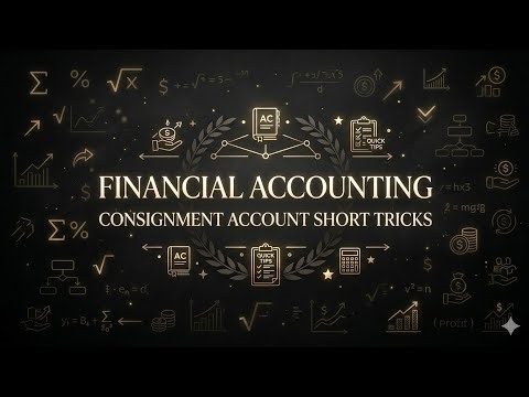 Consignment accounting . short tricks of consignemt in financial accounting BCom /BBA/ CMA/ CA.✅️