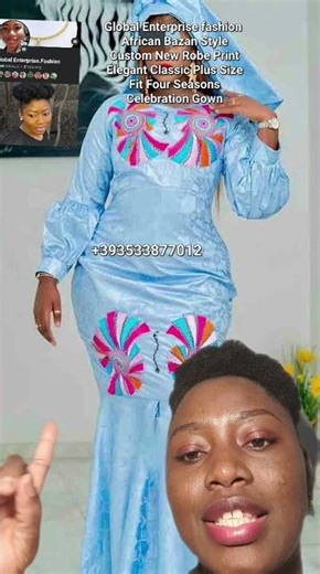 Global Enterprise fashion African Bazan Style Custom New Robe Print Elegant Classic Plus Size Fit