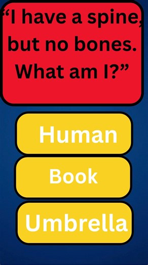 “This Riddle Has a Spine but No Bones 🤯”