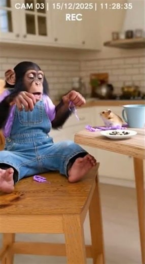 New Angle Shows A Baby Chimpanzee in Suspicious Situation