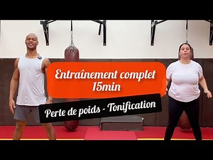 Entrainement complet 15min pour les personnes en surpoids / obésité