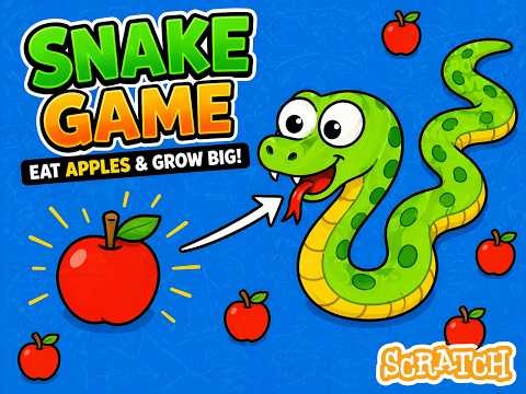my Snake Game made in Scratch! 🐍🍎
