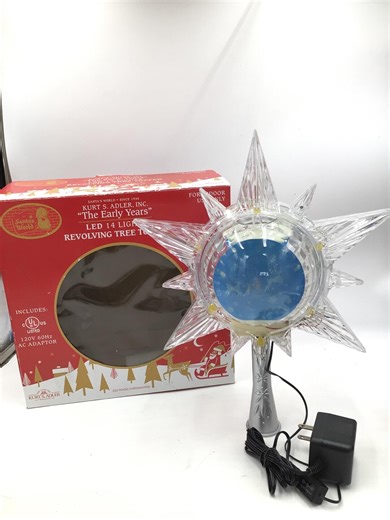 Kurt Adler Large Revolving Tree Topper 14 Led Lights Santa Sleigh Reindeer Santa’s World New in Box Unused - Etsy Australia
