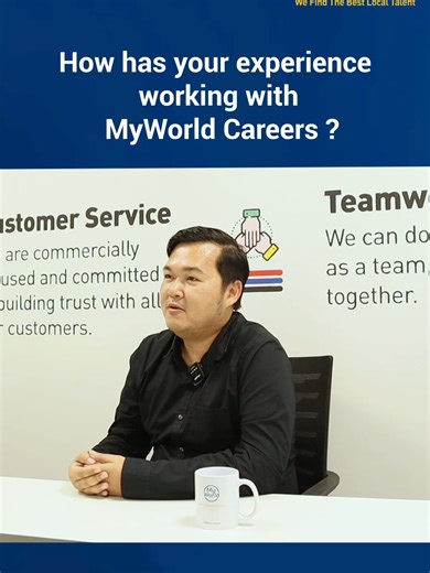 Real stories. Real results. 💼 Hear why our clients love working with MyWorld Careers! #MyWorldCareers#myworldcareerscambodia #Testimonial #TalentSolutions #WorkWithUs