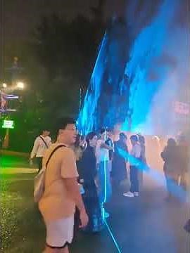 Virtual wall made using laser and smoke