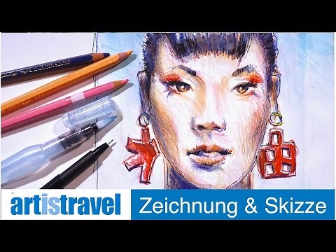 Gesicht mit Aquarellstiften | Ganz einfach zeichnen lernen 19