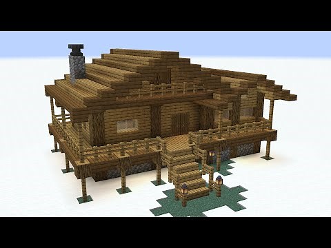 Minecraft - How to build a wooden winter house