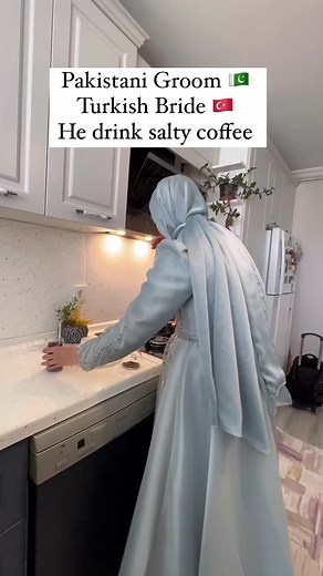 In TÜRKİYE 🇹🇷 engagement day bride makes turkish salty coffee for groom if groom finish his all coffee it means he loves the bride and wants to get marry with her we did same culture with Pakistani groom also 😅 btw he drank all coffee @kewsernur @ali.travler999 many many congrats guys 💐 | Türkan Atay