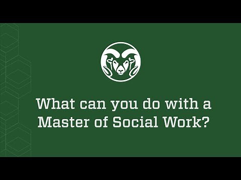 What can you do with a Master of Social Work?
